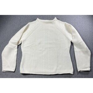 B.Moss Knit White Sweater Size M